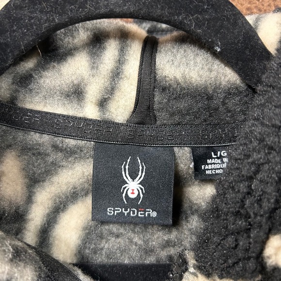 NWT Spyder Full Zip Quilted Fleece Hooded Jacket Women's Large Aztec Medallion - Picture 2 of 11